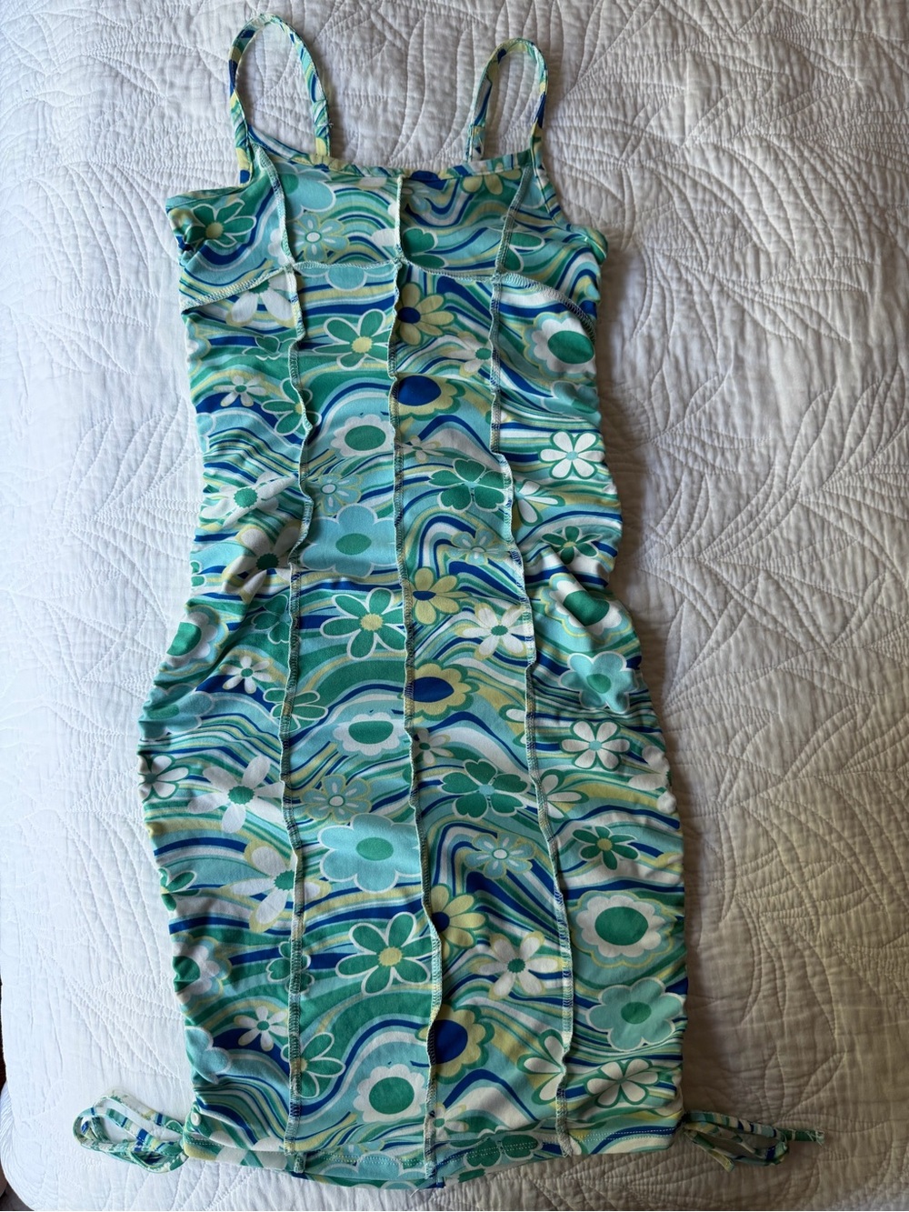 Almost Famous Blue and Green Floral One-Piece